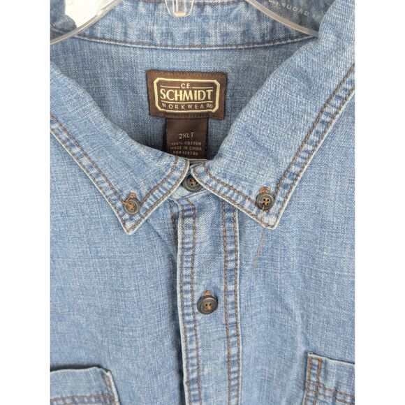 C.E. Schmidt Workwear Button Down Shirt Men's Size 2XLT - Picture 10 of 14